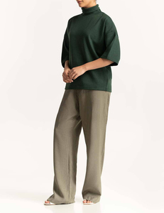 Mujeres de manga larga con capucha de algodón polar al por mayor de gran tamaño de cuello alto sudaderas para las mujeres - Product Image 1