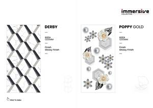 LEXONA ORBIS 60x120cm Carreaux en porcelaine brillante | Carreaux de sol muraux aspect marbre grand format | Carreaux à gratter imperméables de qualité supérieure - Product Image 6