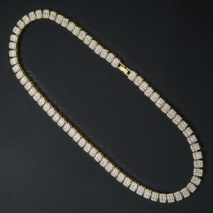 HipHop 925 <b>Sterling</b> <b>Silver</b> VVS clarity Moissanite diamond <b>Tennis</b> Chain Fine Jewelry Iced Out Diamond <b>Tennis</b> <b>Necklace</b> - Product Image 2