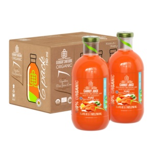 100% Bio Reiner Karottensaft Georgias Natürlicher Bio NFC Karottensaft Mit Zitrone In 200ml/300ml/750ml/1l Flaschen - Product Image 6