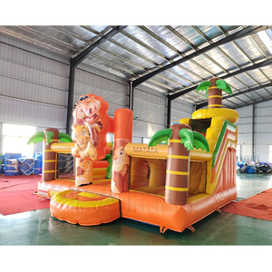 Commercial Grade Lion Theme <b>Inflatable</b> Moonwalk Bouncer Kids Indoor Playground Jumping Castle Bounce House Combo Slide - Product Image 3