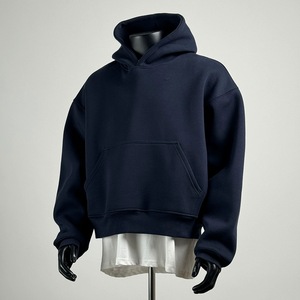 Boxy Cropped Sweat à capuche surdimensionné-Pull en éponge française 100 coton lourd pour homme Look Streetwear élégant - Product Image 6