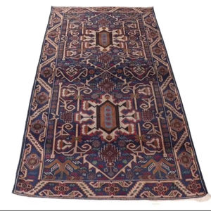 พรมปูพื้นสไตล์ชนเผ่าหรูหราแนววินเทจขนสัตว์ประดับเพชรทรงเรขาคณิตทำด้วยมือสำหรับเด็กห้องนอนพรมทอแบบแอบสแตรกสำหรับเด็ก - Product Image 1