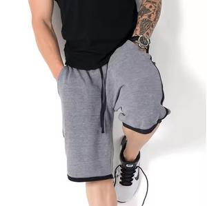 Pantalón corto de punto de rizo de algodón 100% ecológico para hombre, estilo Formal, cordón elástico medio, cremallera, patrón sólido pintado Digital - Product Image 2