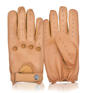 Gants en cuir d'agneau pour homme à doigts entiers avec technologie tactile, thermiques, respirants, chauds pour l'hiver, conduite, usage quotidien en extérieur - Product Image 1
