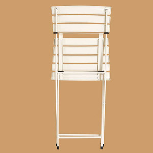 Chaise de patio pliante contemporaine en fer pour extérieur, confortable, GCF114, 3 couleurs, empilable et pliable pour jardin, événements et entrepôt - Product Image 6