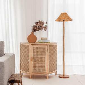 Bedside nightstand <b>side</b> board <b>drawer</b> rattan nightstands for bedroom artistic sideboard OEM customization accept - Product Image 5