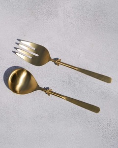 Restaurant Grade Stainless Steel <b>Salad</b> <b>Server</b> Set Designer Handle Polished Serving Tools - Product Image 6