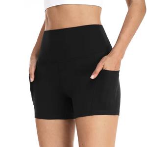 Meilleure vente Short de yoga pour femme Taille haute Séchage rapide Respirant Respectueux de l'environnement Motif solide Sports actifs Fitness - Product Image 1