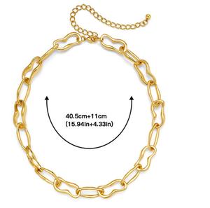 Fashionable and Unique Women's Minimalist <b>Copper</b> Link <b>Chain</b> Necklaces-Gift - Product Image 6