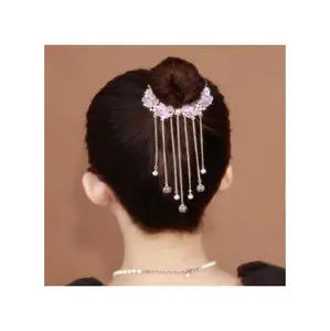 2023 mùa hè Hoa tóc Claw Clip phụ nữ phụ kiện đồ trang sức dài tinh thể tóc clip cho tóc dày bán buôn