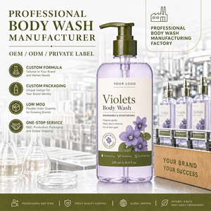Gel Douche Liquide Hydratant et Nourrissant aux Violettes, Nettoyage Doux, Maintien de l'Hydratation, Marque Privée OEM ODM - Product Image 1