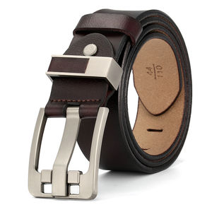 Ceinture en cuir pour homme à largeur personnalisée, noire et marron, boucle en acier, haute résistance, légère, robuste, best-seller, design personnalisé - Product Image 6