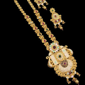 <b>INDIAN</b> TRADITIONAL and FASHIONABLE COPPER JEWELLERY BRIDAL WEDDING JEWELLERY <b>SET</b> for WOMEN EARRINGS and <b>NECKLACE</b> <b>SET</b> - Product Image 1