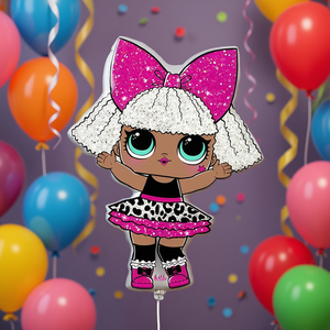Ballon en aluminium Lol Surprise Diva 85X64Cm, décoration de fête - Product Image 3
