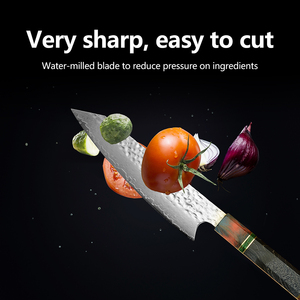 Vente en gros commandes en vrac personnalisées Service OEM ODM lame professionnelle japonaise à haute teneur en carbone couteau de chef de cuisine Damas lame fixe - Product Image 5