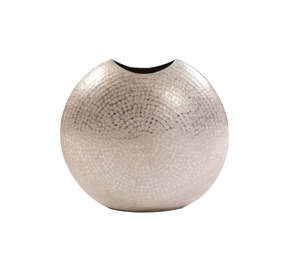 Macetas de Flores Grandes y Altas de Acero Plateado Modernas para Interiores, Floreros Metálicos para Decoración del Hogar, Sala de Estar - Product Image 1