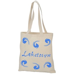Bolsa de Mano Plana de Algodón Reciclable de 7 Oz, 15.5x15.5 Pulgadas, Personalizable, Reutilizable para Compras - Product Image 1
