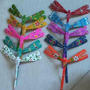 Cadeau souvenir de libellule en bambou fait à la main artisanat traditionnel vietnamien en bois fabriqué au Vietnam - Product Image 4