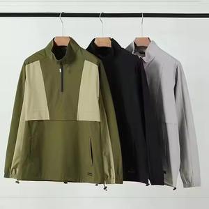 Veste coupe-vent à demi-fermeture éclair avec logo personnalisé pour hommes vêtements de sport légers pour la course à pied vêtements d'entraînement pour hommes - Product Image 2