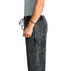 2025 Custom Manufacturer Heavyweight Oversized Man Vintage Sweat-Pant Acid <b>Washed</b> <b>Mens</b> Rhinestone Sweatpants - Product Image 4