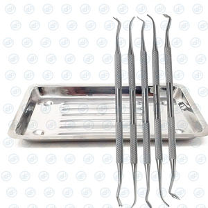 Juego de Instrumentos dentales de 5 piezas Pk Thomas Wax Carvers 1, 2, 3, 4, 5 con bandeja de acero inoxidable de alta calidad de DADDY D PRO CE ISO - Product Image 1