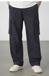 Pantalones Cargo Casuales de Algodón con Múltiples Bolsillos para Hombre, 280 GSM, Tela Gruesa, Corte Recto, Fabricante de Ropa Urbana - Product Image 3