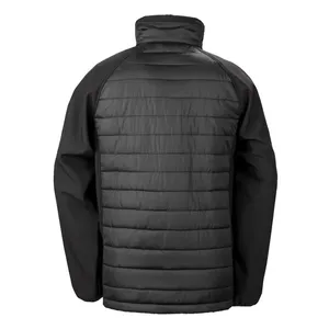 Sustainable Black Compass <b>Padded</b> Softshell Raincoat Comfortable Merchandising Essential - Product Image 5