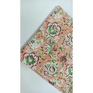 Lightweight Textile Raw Material Cotton Textile Manufacturer Printed Fabric for Special Occasion Dress from India Export