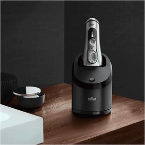 Rasoir électrique argenté pour homme, tondeuse à grille, étanche IPX7, avec cinq lames doubles et triples pour le visage et le corps, remplaçable et lavable - Product Image 6