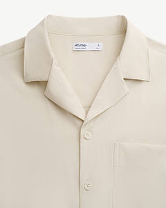 Camisa informal de manga corta de otoño para hombre, ajuste cuadrado, transpirable, ligera, comodidad diaria, rutina, nailon, licra, patrón sólido - Product Image 5