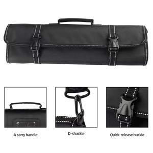 Sac de rangement étanche pour couteaux de chef, rouleau de couteaux de chef en toile, pochette de rouleau de couteaux polyvalents avec 10 fentes, sac de roulement, organisateur de couteaux, Offre Spéciale - Product Image 3