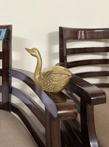 Bol à chocolat en aluminium d'aspect moderne fait à la main en forme de canard bol de service aux fruits secs finition dorée bonbons bol de service à vendre - Product Image 3