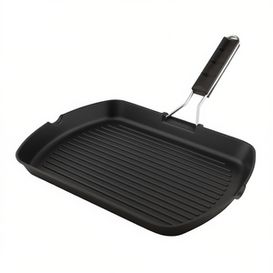 DIETIGRILL INDUCTION Plaque de cuisson antiadhésive en aluminium 35x25cm Noir 05520250 Compatible avec Ilsa pour plaques de cuisson et poêles à griller - Product Image 2
