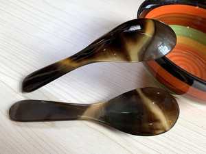 Cuchara de cuerno de búfalo elegante personalizada, utensilios de cocina artesanales naturales con precio, cuchara para servir con diseño de mango único - Product Image 3