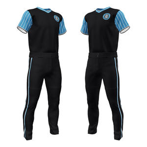 Uniformes de baseball personnalisés pour hommes Tissu en maille respirant Vêtements de sport d'équipe Logo brodé OEM ODM Fourniture en usine - Product Image 6