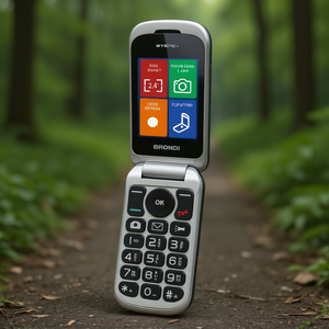 โทรศัพท์มือถือแบบฝาพับ Brondi Stone+ หน้าจอ 2.4 นิ้ว กล้อง 1.3 ล้านพิกเซล รองรับซิมคู่ - Product Image 3
