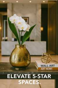 แจกันดอกไม้โลหะสีทองทำด้วยมือสุดหรูทำด้วยมือตรงกลางสุดหรูสำหรับตกแต่งบ้านร้านอาหารสำนักงานและเป็นของขวัญ - Product Image 2