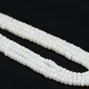 Perles d'opale blanche naturelle, forme ronde lisse, 16 pouces, 5 à 8 mm, perles d'opale blanche lisses, qualité AAA, bijoux - Product Image 6