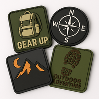 Badges logo 3D en PVC personnalisables, imperméables et durables, à coudre, écussons en caoutchouc en forme de cœur pour vestes, chapeaux, accessoires vestimentaires, alphabétiques 50+