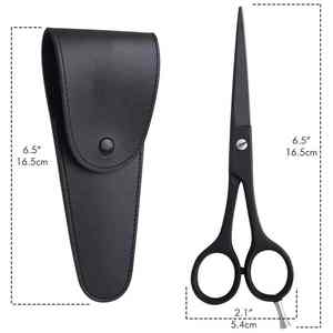 Kit de cisailles de coiffeur professionnelles sur mesure en acier inoxydable noir coupe de cheveux ensemble de ciseaux amincissants avec outil de beauté peigne - Product Image 2
