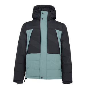 2026 nueva chaqueta acolchada de burbujas acolchada con cuello levantado personalizado para hombre, venta al por mayor, invierno, impermeable, con capucha, para exteriores - Product Image 1