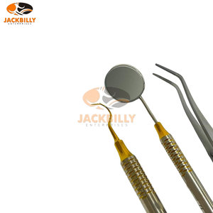 ชุดอุปกรณ์ทันตกรรมพื้นฐานทำจากเหล็กเคลือบสีรุ้งชุดเครื่องมือมีที่จับแบบกลวงที่ผ่านการฆ่าเชื้อแล้วประกอบด้วยที่ปิดปาก - Product Image 4