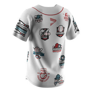 Maillot de baseball léger pour homme, TBF-121, vêtements de sport respirants personnalisables, avec fermeture boutonnée, imprimé durable, grande taille - Product Image 2