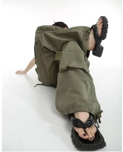 Top tendance été femmes pantalons multi-poches élégant haute qualité survêtement 100% coton bio Cargo pantalon femmes - Product Image 6