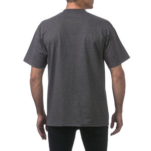 Pro Club T-shirt à col rond à manches courtes en coton épais pour homme Charcoal à manches courtes Coupe ample avec t-shirt à motif de lettres - Product Image 3