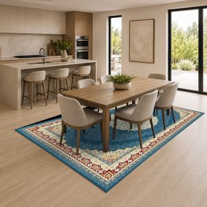 Alfombra Chenille LXDP-1018 de RUGS DEPOT, Multicolor, Neutral, Tradicional, Oriental, Impresa Digitalmente, Lavable a Máquina, Antideslizante, Venta al Por Mayor - Product Image 4
