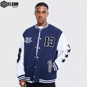 Producto más vendido, chaqueta Varsity en blanco personalizada, telas de lana, chaqueta Bomber lisa de béisbol Varsity con bolsillo de cuero Letterman - Product Image 2