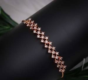 Elegant Trendy Adjustable Gold Zircon <b>Chain</b> Link Bracelet Durable Metal Alloy for Women Minimalist Jewelry for Daily Styling - Product Image 1