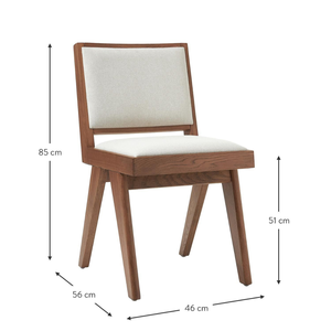 Tela de tapicería de silla de comedor de madera de alta calidad cómoda para muebles de silla de comedor del hogar - Product Image 6